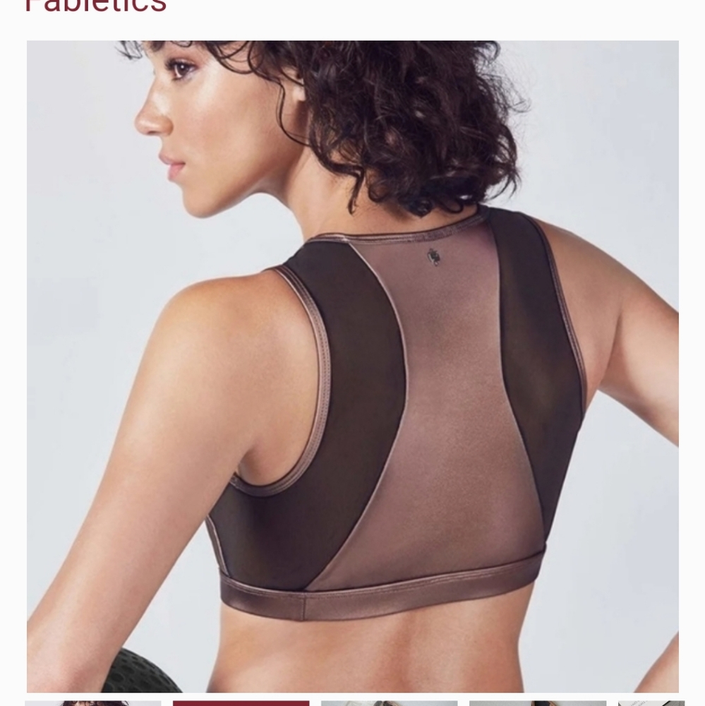 Fabletics Camryn metallic sports bra size x
